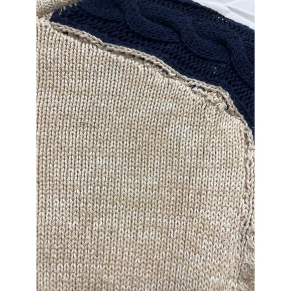 Born Fly Sweater Embroidered Modern Cowl Mockneck Mens Small Oatmeal Heather Mar - Picture 10 of 12